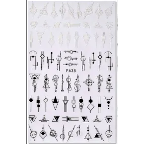 Nail Art Sticker Water Decals Transfers - Geometric