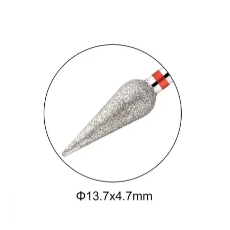 Diamond Nail Bit Drop Red Fine