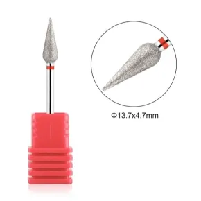 Diamond Nail Bit Drop Red Fine