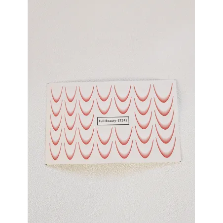 Ombre French Naklejki  - CZERWONE